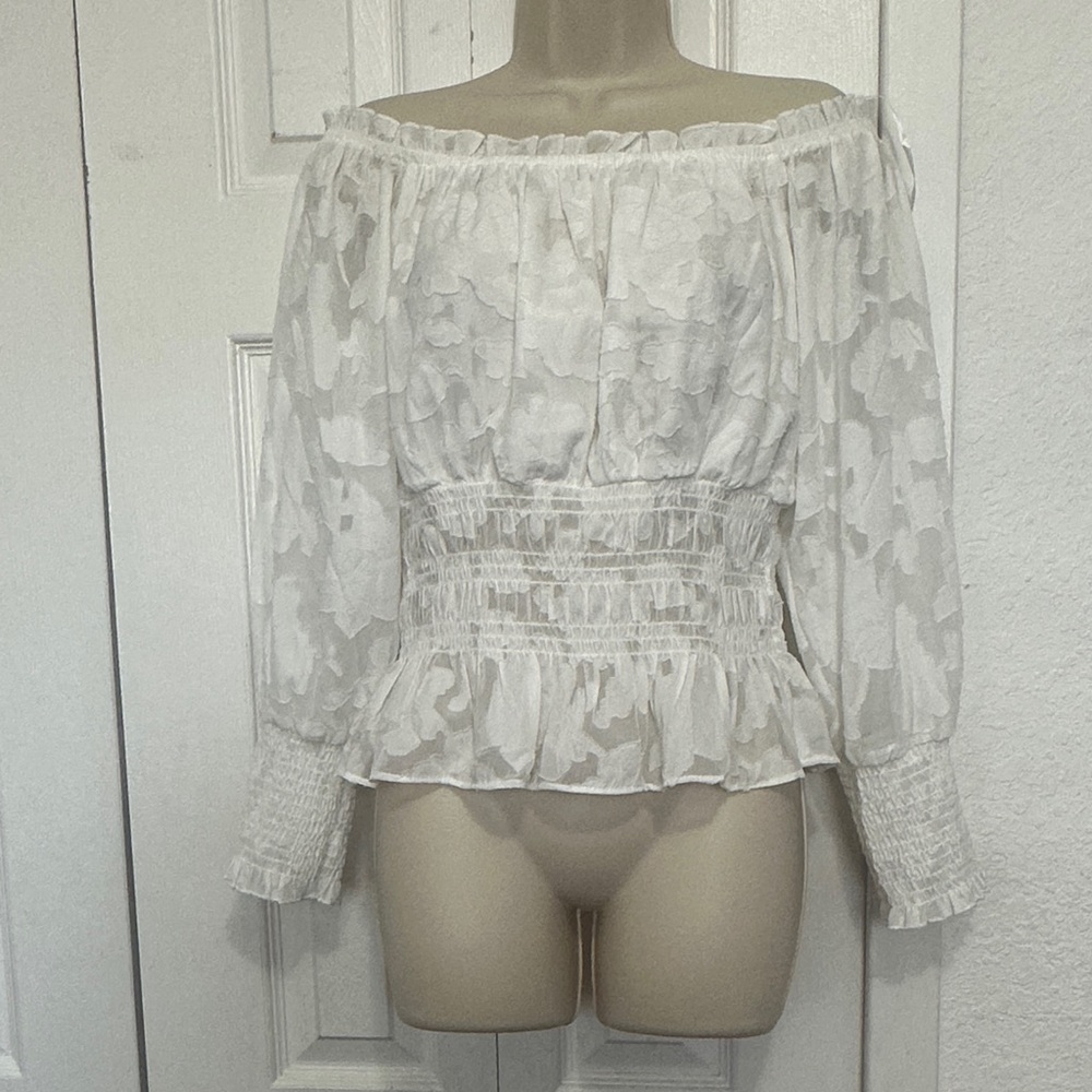 Chic Off-Shoulder White Blouse